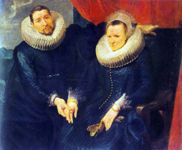  Sir Antony Van Dyck Portrait of a Married Couple - Canvas Art Print