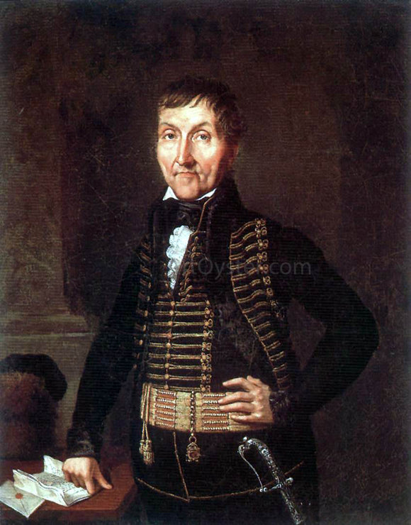  Janos Rombauer Portrait of a Nobleman - Canvas Art Print