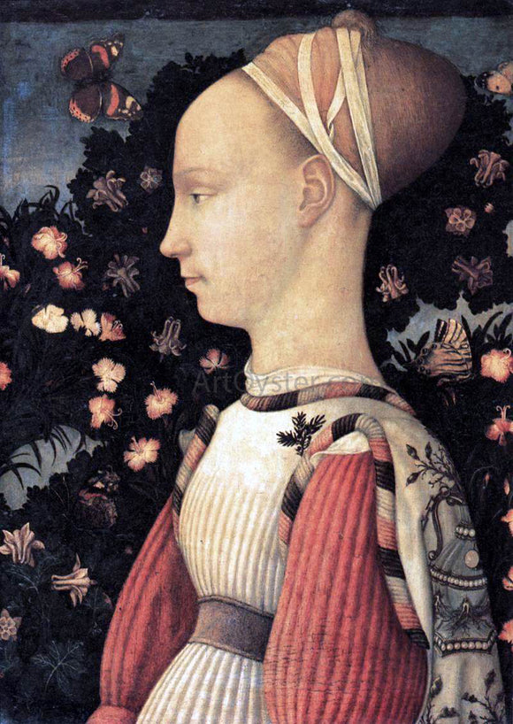  Antonio Pisanello Portrait of a Princess of the House of Este - Canvas Art Print