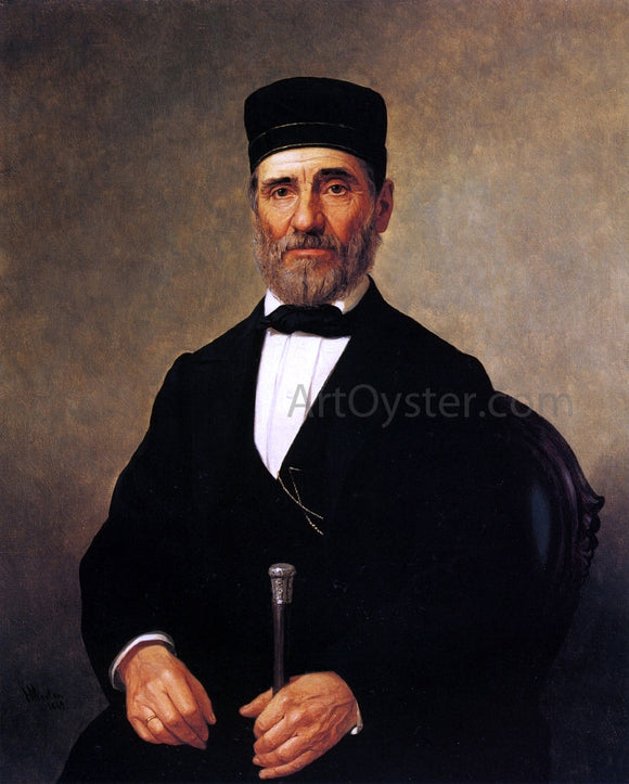  Henry Mosler Portrait of a Rabbi (Rabbi Bernard Illowy) - Canvas Art Print