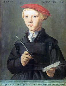  Jan Van Scorel Portrait of a Schoolboy - Canvas Art Print