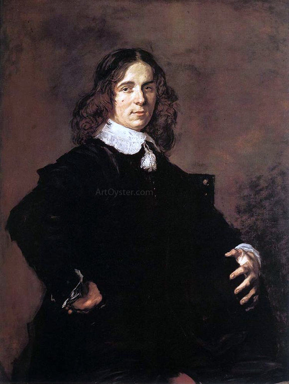  Frans Hals Portrait of a Seated Man Holding a Hat - Canvas Art Print