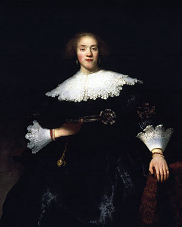  Rembrandt Van Rijn Portrait of a Seated Woman - Canvas Art Print