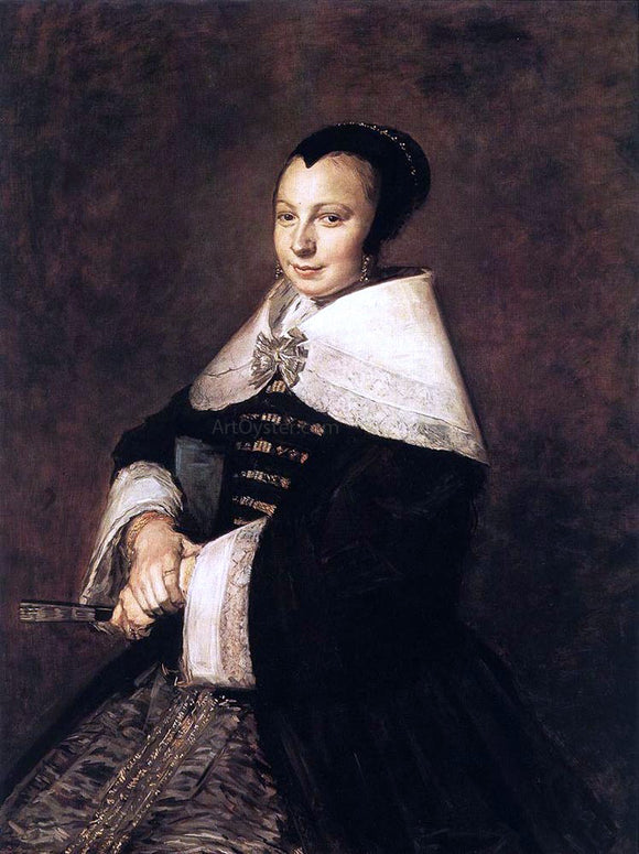  Frans Hals Portrait of a Seated Woman Holding a Fan - Canvas Art Print