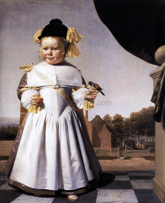  Caesar Van Everdingen Portrait of a Two-Year-Old Boy - Canvas Art Print
