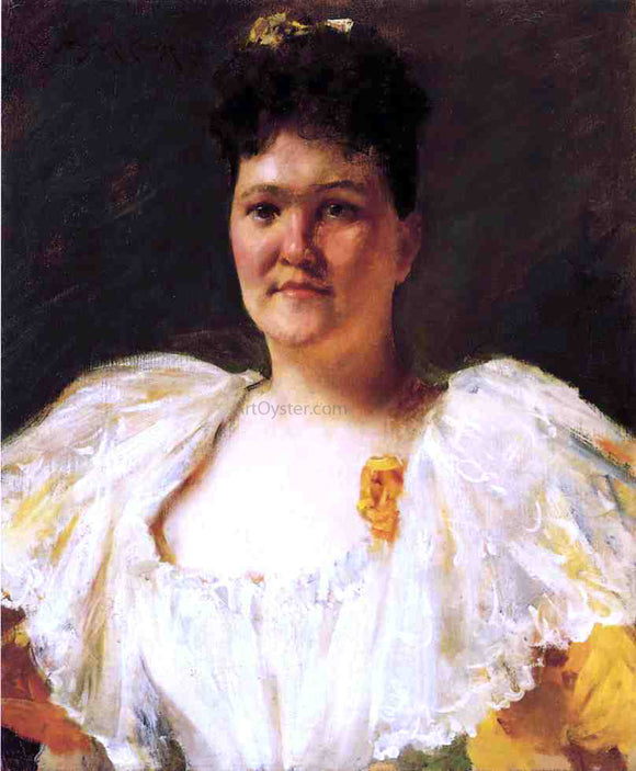  William Merritt Chase Portrait of a Woman - Canvas Art Print