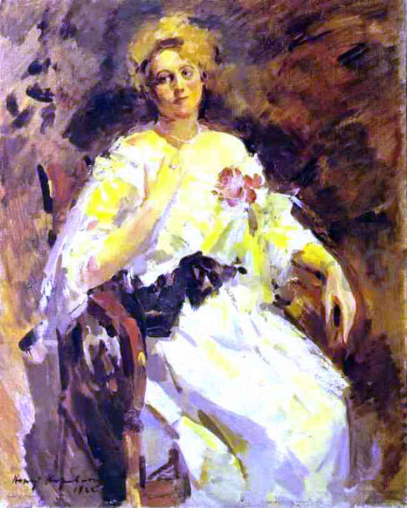  Constantin Alexeevich Korovin Portrait of a Woman - Canvas Art Print