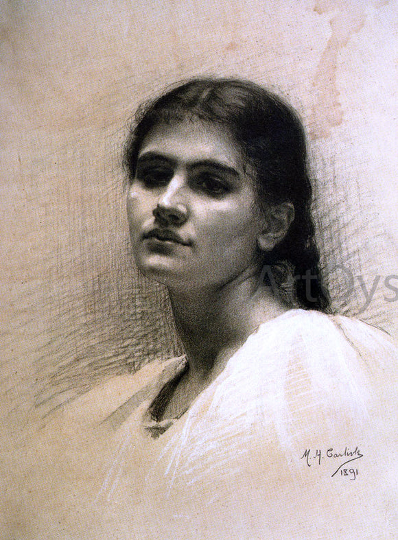  Mary Helen Carlisle Portrait of a Woman - Canvas Art Print