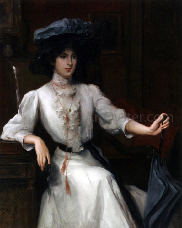  Julius LeBlanc Stewart Portrait of a Woman - Canvas Art Print