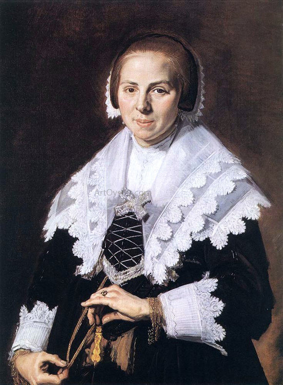  Frans Hals Portrait of a Woman Holding a Fan - Canvas Art Print