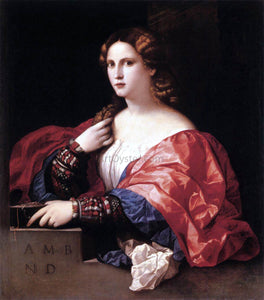  Palma Vecchio Portrait of a Woman (La Bella) - Canvas Art Print