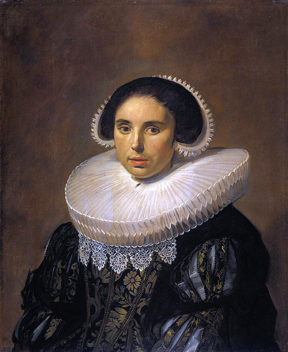  Frans Hals Portrait of a woman, possibly Sara Wolphaerts van Diemen - Canvas Art Print