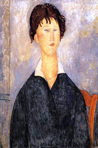  Amedeo Modigliani Portrait of a Woman with a White Collar - Canvas Art Print