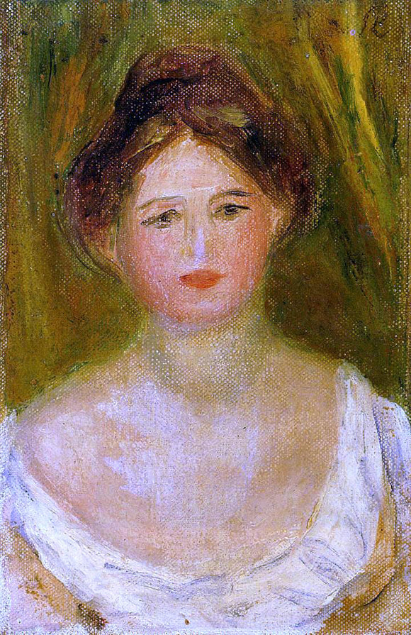  Pierre Auguste Renoir Portrait of a Woman with Hair Bun - Canvas Art Print