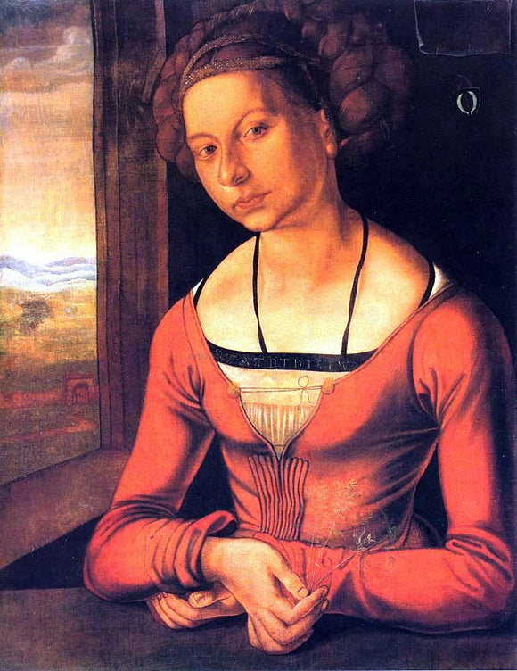  Albrecht Durer Portrait of a Woman with Her Hair Up - Canvas Art Print