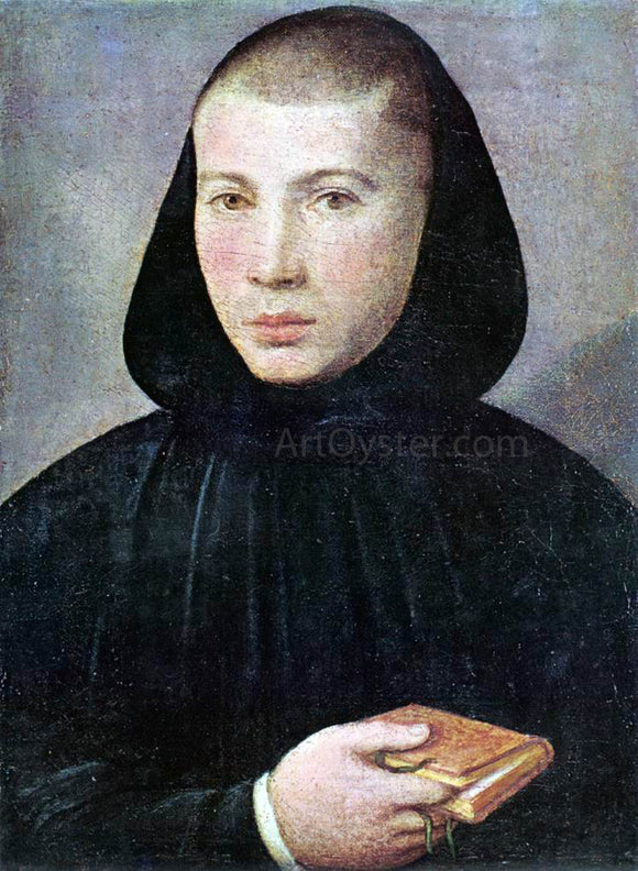  Giovanni Francesco Caroto Portrait of a Young Benedictine - Canvas Art Print