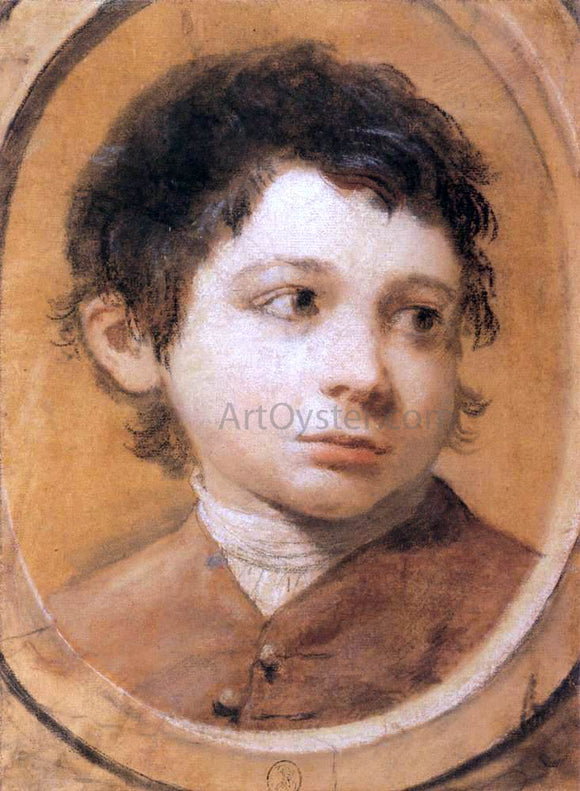  Ubaldo Gandolfi Portrait of a Young Boy - Canvas Art Print