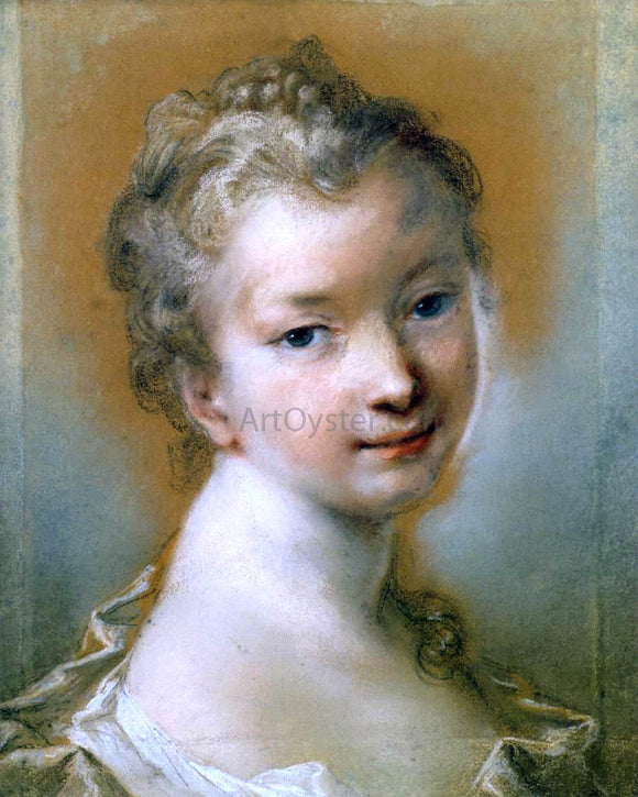  Rosalba Carriera Portrait of a Young Girl - Canvas Art Print