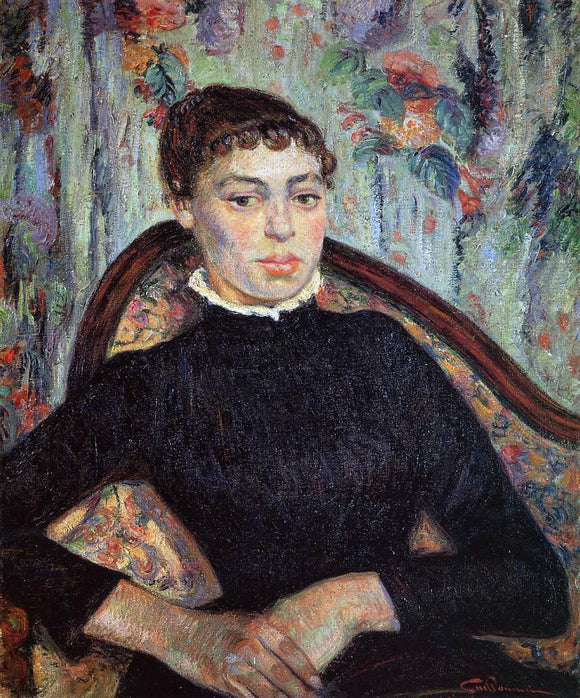  Armand Guillaumin Portrait of a Young Girl - Canvas Art Print