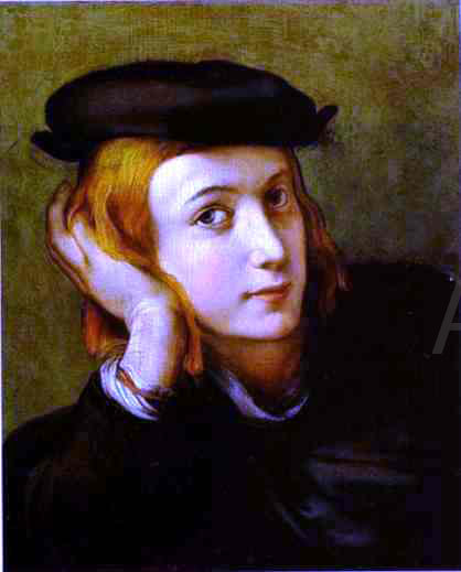  Correggio Portrait of a Young Man - Canvas Art Print