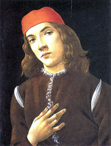  Sandro Botticelli Portrait of a Young Man - Canvas Art Print