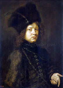  Christoph Paudiss Portrait of a Young Man in a Fur Hat - Canvas Art Print