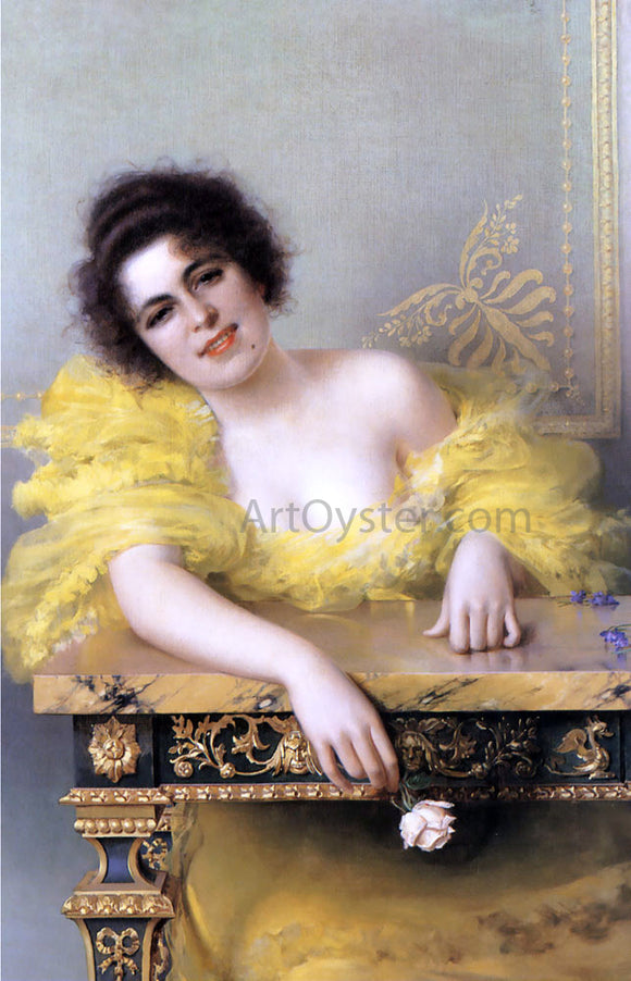  Vittorio Matteo Corcos Portrait of a Young Woman - Canvas Art Print