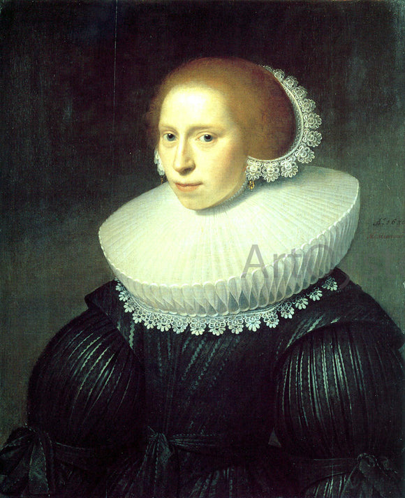  Michiel Jansz. Van Miereveld Portrait of a Young Woman - Canvas Art Print