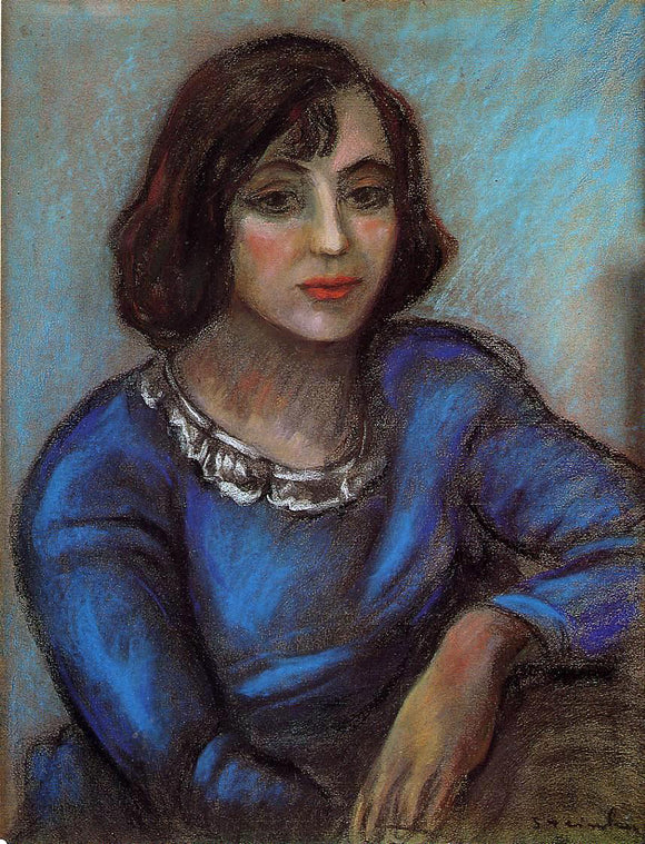  Theophile-Alexandre Steinlin Portrait of a Young Woman - Canvas Art Print