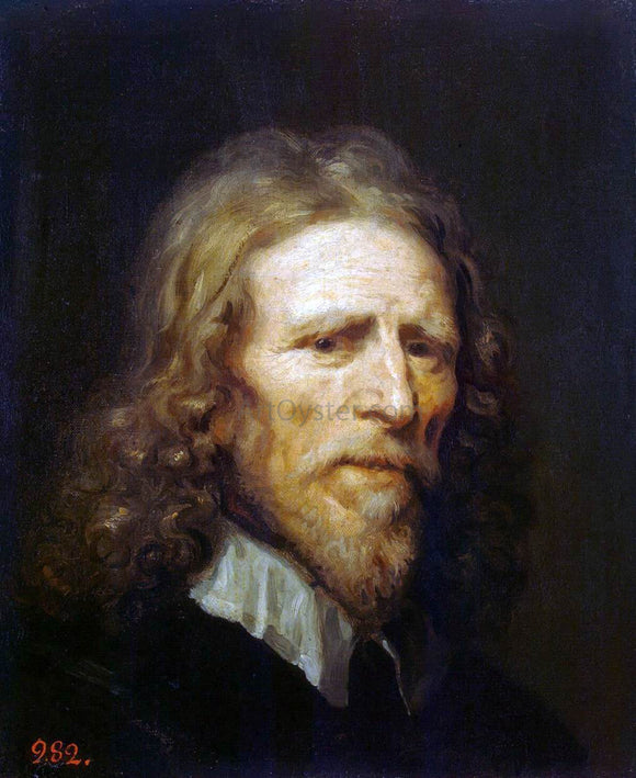  William Dobson Portrait of Abraham van der Doort - Canvas Art Print