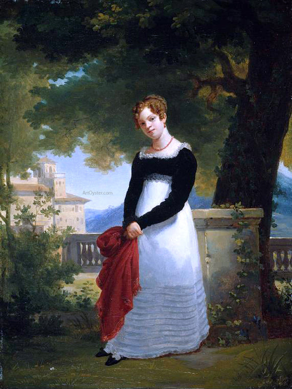  Francois-Edouard Picot Portrait of Adelade-Sophie Cleret - Canvas Art Print