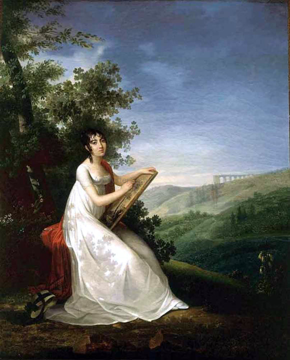  Francois-Joseph Kinsoen Portrait of Adelie Auguie - Canvas Art Print