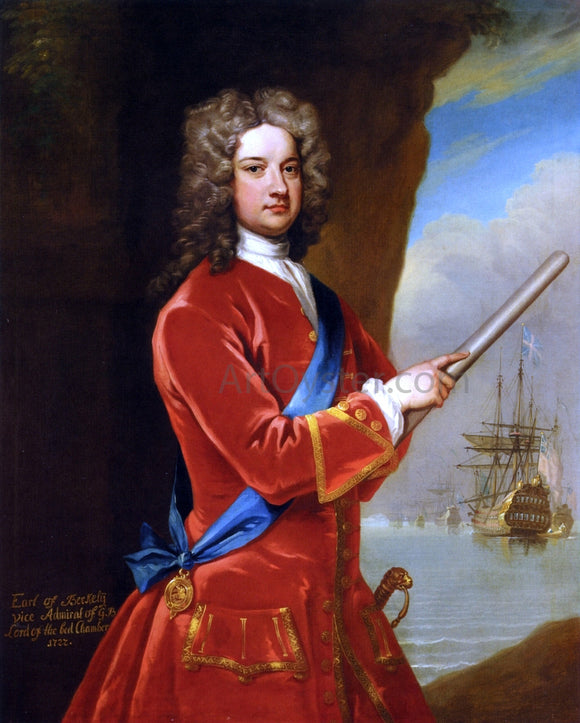  Sir Godfrey Kneller Portrait of Admiral James Berkeley, 3rd Earl of Berkeley (1680 - 1736) - Canvas Art Print