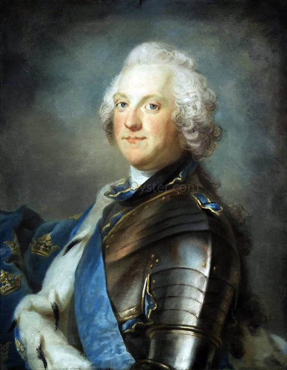  Gustaf Lundberg Portrait of Adolf Frederick, King of Sweden - Canvas Art Print