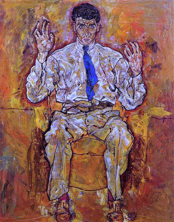  Egon Schiele Portrait of Albert Paris von Gutersloh - Canvas Art Print