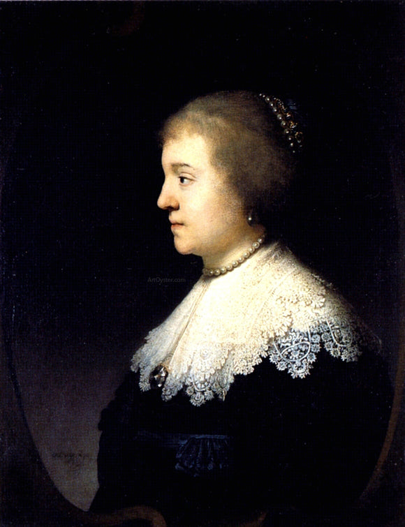  Rembrandt Van Rijn Portrait of Amalia van Solms - Canvas Art Print