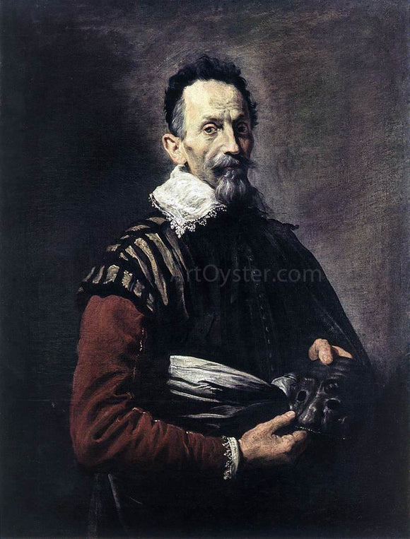  Domenico Feti Portrait of an Actor - Canvas Art Print
