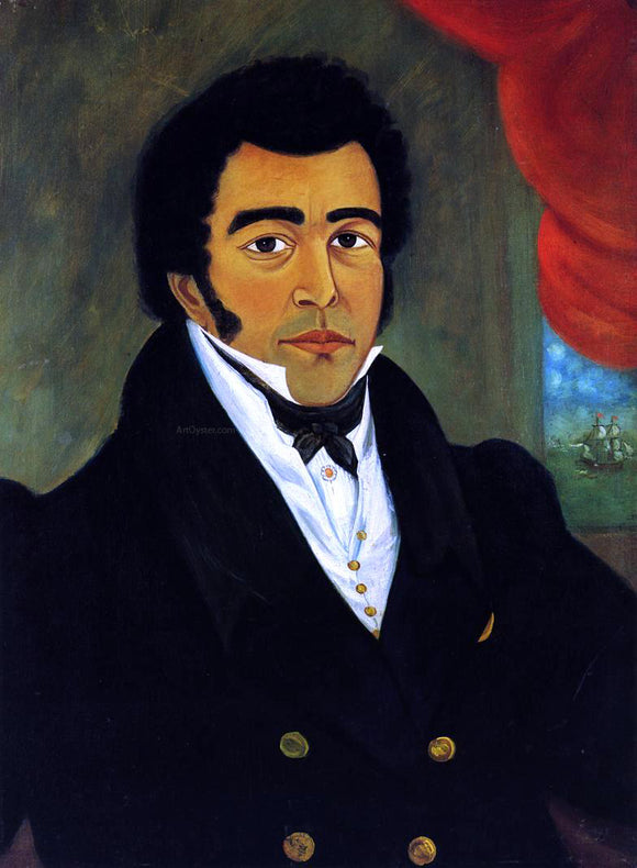  Joshua Johnson Portrait of an African American Man - Canvas Art Print