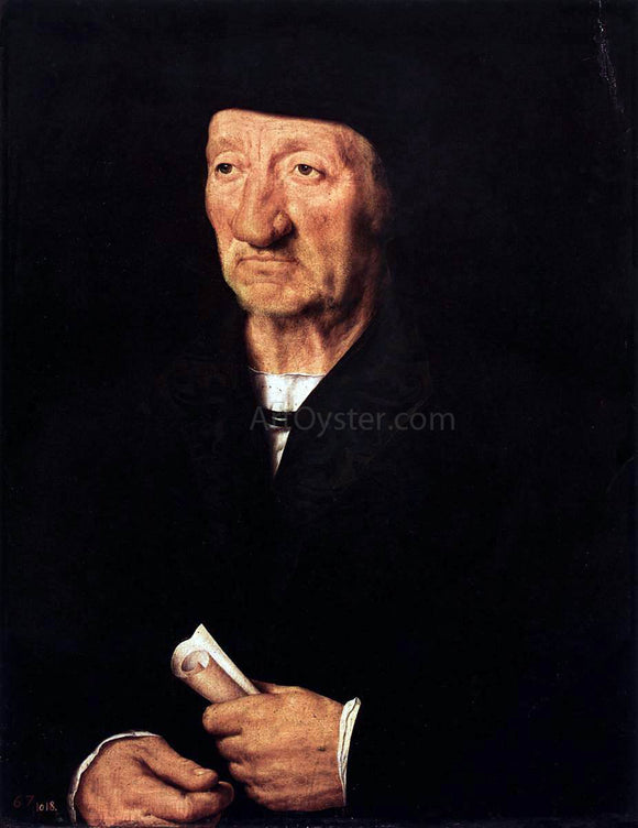  The Younger Hans Holbein Portrait of an Old Man - Canvas Art Print
