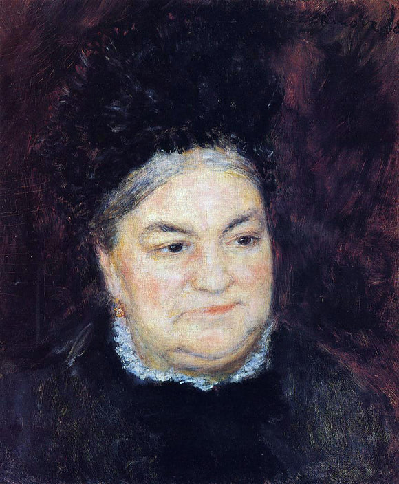  Pierre Auguste Renoir Portrait of an Old Woman (also known as Madame le Coeur) - Canvas Art Print