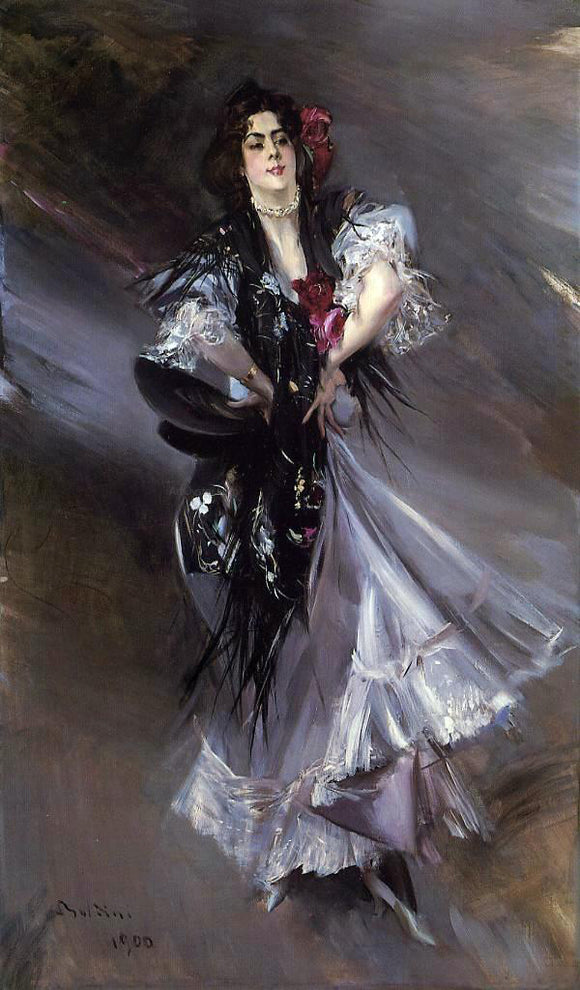  Giovanni Boldini Portrait of Anita de la Ferie, 'The Spanish Dancer' - Canvas Art Print