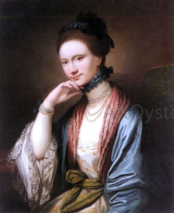  Benjamin West Portrait of Ann Barbara Hill Medlycott (1720-1800) - Canvas Art Print