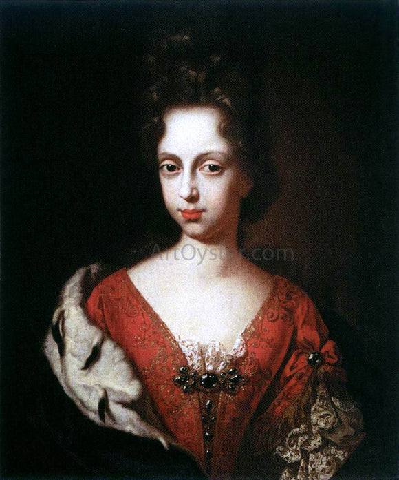  Anton Domenico Gabbiani Portrait of Anna Maria Luisa de' Medici as a Young Woman - Canvas Art Print