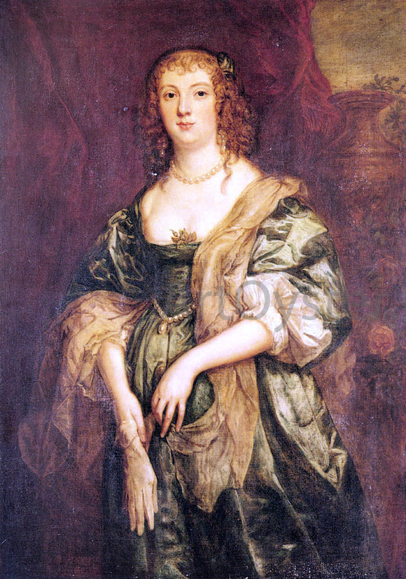  Sir Antony Van Dyck Portrait of Anne Carr, Countess of Bedford - Canvas Art Print