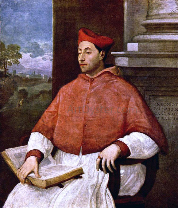  Sebastiano Del Piombo Portrait of Antonio Cardinal Pallavicini - Canvas Art Print