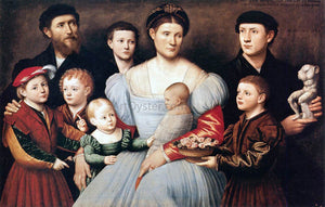  Bernardino Licinio Portrait of Arrigo Licinio and His Family - Canvas Art Print