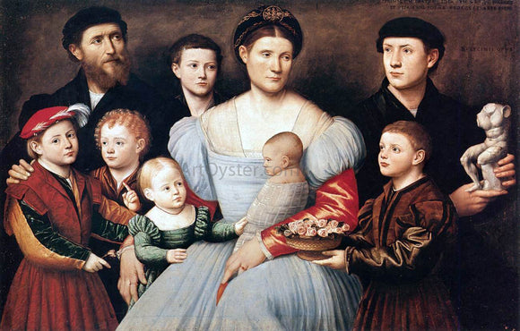 Bernardino Licinio Portrait of Arrigo Licinio and His Family - Canvas Art Print
