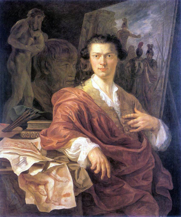  Willem Herreyns Portrait of Artist A. C. Lens - Canvas Art Print