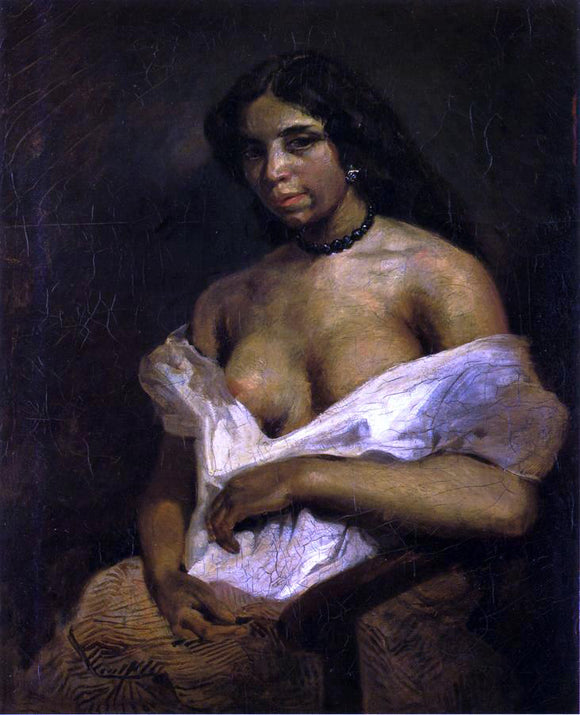  Eugene Delacroix Portrait of Aspasie - Canvas Art Print