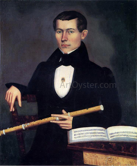  Erastus Salisbury Field Portrait of Austin Marsh - Canvas Art Print